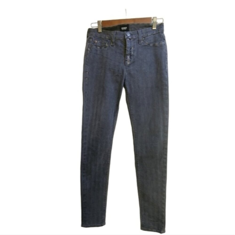 34. HUDSON midrise Nicole Ashley and gold super skinny jeans size 26